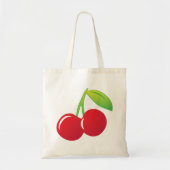 Tote Bag Cerises rouges brillantes (Devant)