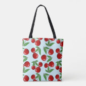 Tote Bag Cerises rouges partout sur Motif personnalisé (Dos)