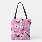 TOTE BAG CERISIER EN FLEURS - SAKURA (ROSE CLAIR) (Dos)