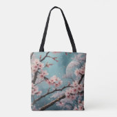 Tote Bag Cerisiers en fleurs enchantés  (Dos)