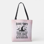 Tote Bag Certains jours, il faut porter l'Halloween Casquet (Dos)