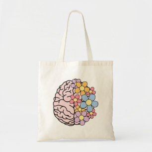 Tote Bag Cerveau Floral Mental