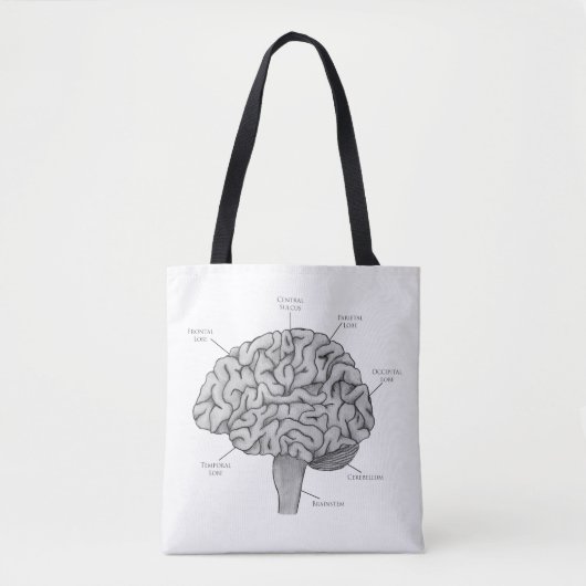 Tote Bag Cerveau scientifique (Devant)