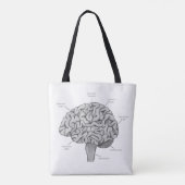 Tote Bag Cerveau scientifique (Dos)