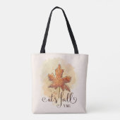 Tote Bag c'est automne y'all Aquarelle Feuille d'érable (Dos)
