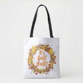 Tote Bag C'est automne Y'all Orange Feuilles d'automne (Devant)