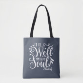 Tote Bag C'Est Bien Avec Mon Âme Inspirant Personnalisé (Devant)