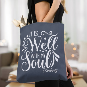 Tote Bag C'Est Bien Avec Mon Âme Inspirant Personnalisé