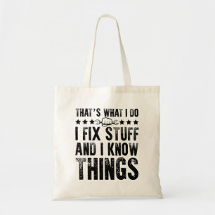 Tote Bag C'est ce que je fais, je répare des trucs Mécanici