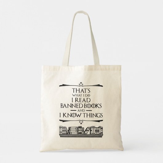 Tote Bag C'est ce que je fais Lire des livres interdits (Dos)