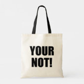 Tote Bag C'Est Chaud ! Non ! Excellence en bonne grammaire (Dos)
