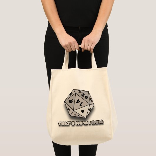 Tote Bag C'est comme ça que je fais rouler d20 (Devant (produit))