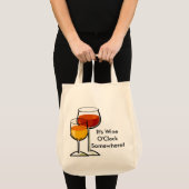 Tote Bag C'est heure de vin quelque part ! (Devant (produit))