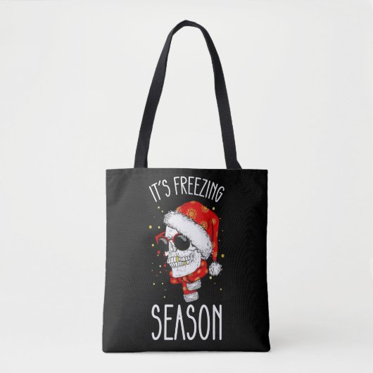 Tote Bag C'est la saison verglaçante hiver neige Noël (Devant)