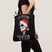 Tote Bag C'est la saison verglaçante hiver neige Noël (De près)