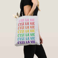 C'est La Vie Typographie Arc-en-Ciel de Dicton Fra