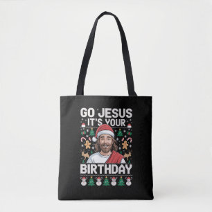Tote Bag C'est l'anniversaire de Jésus, sale T-shirt de Noë