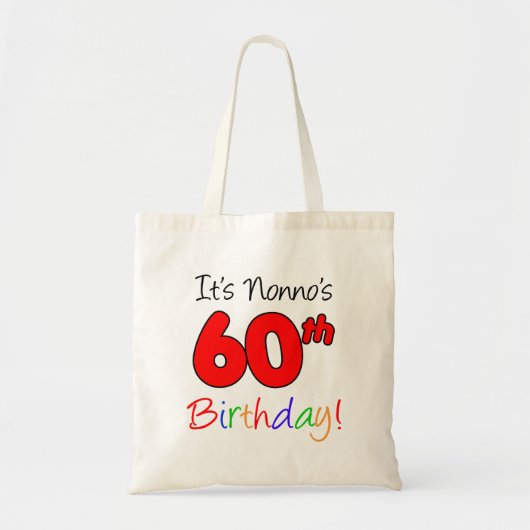Tote Bag C'est le 60ème anniversaire de Nonno, le Fourre-to (Devant)