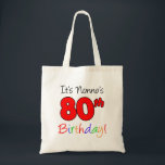 Tote Bag C'est le 80ème anniversaire de Nonno, le Fourre-to<br><div class="desc">C'est le 80ème anniversaire de Nonno Sac fourre-tout amusant et coloré. Idéal pour la fête du 80e anniversaire d'un grand-père italien. Un grand-père italien peut l'utiliser comme un sac et il peut aussi tenir d'autres cadeaux.</div>