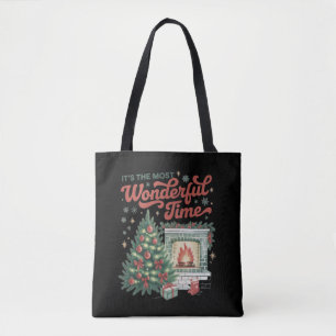 Tote Bag C'est le plus merveilleux moment de Noël Vintage