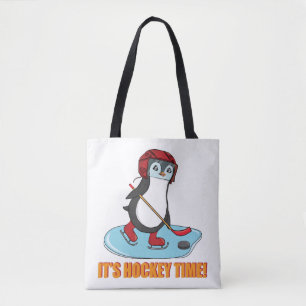 Tote Bag C'est le temps du hockey - mignon hockey sur glace