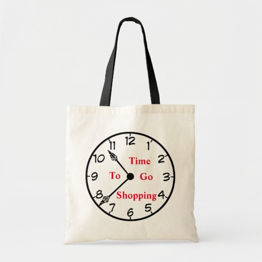 Tote Bag C'est L'heure De Faire Les Courses (Devant)