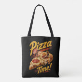 Tote Bag C'est l'heure de la pizza ! (Dos)