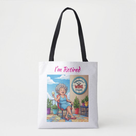 Tote Bag C'est l'heure du vin (Devant)