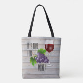 Tote Bag C'est l'heure ou le vin ! (Dos)