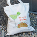 Tote Bag C'est mardi Somewhere Taco & Margarita Tequila<br><div class="desc">Ce sac fourre-tout est décoré d'une aquarelle représentant un verre de margarita et du taco. Customisez avec vos informations et changez tout libellé pour convenir à votre style.</div>
