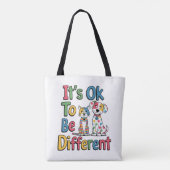 Tote Bag C'est ok d'être différent (Dos)