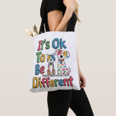 Tote Bag C'est ok d'être différent (De près)