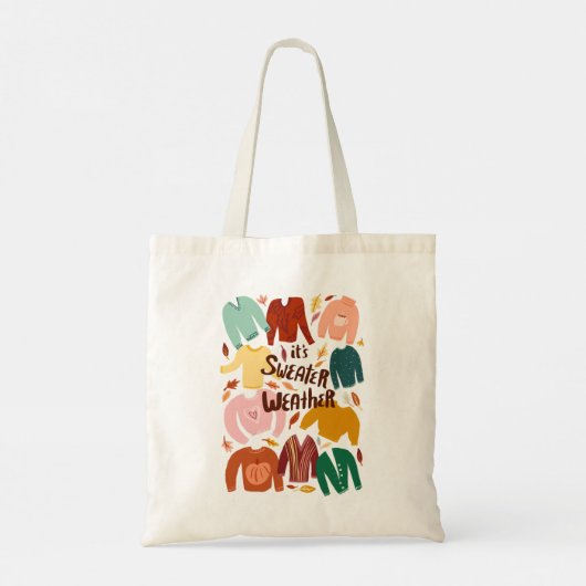 Tote Bag C'est plus doux Météo automne automne mignon saiso (Dos)