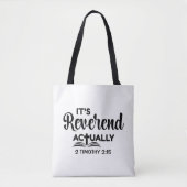 Tote Bag C'est vraiment révérend, Ordination d'un pasteur a (Devant)