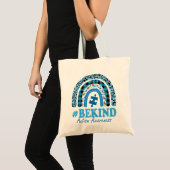 Tote Bag Cet arc-en-ciel Leopard Print Be Kind Autism (Devant (produit))