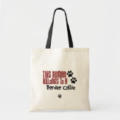 Tote Bag Cet humain appartient à border collie (Devant)