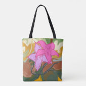 Tote Bag Cette conception de fleurs abstraites allie des fl (Dos)
