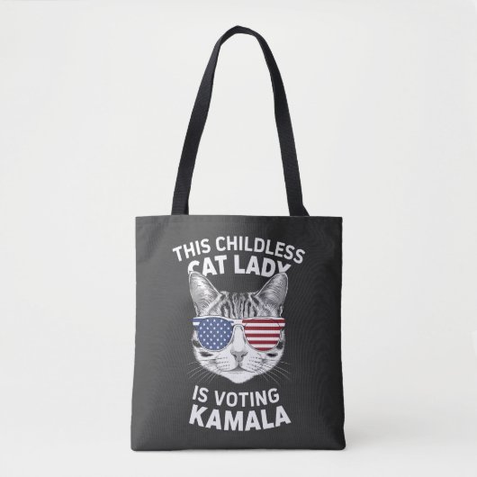 Tote Bag Cette Femme Sans Enfant Vote L'Élection De Kamala (Devant)