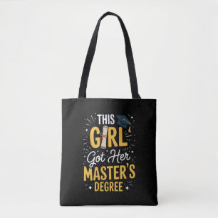 Tote Bag Cette fille a obtenu son diplôme de master diplômé