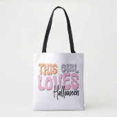Tote Bag Cette fille adore Halloween (Devant)