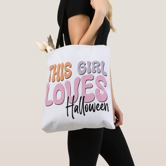 Tote Bag Cette fille adore Halloween (De près)