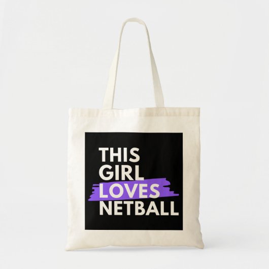 Tote Bag Cette fille adore le netball (Devant)