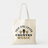 Tote Bag Cette Fille Aime La Musique Country (Dos)