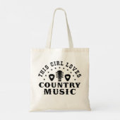 Tote Bag Cette Fille Aime La Musique Country (Dos)