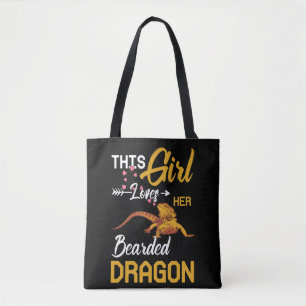Tote Bag Cette Fille Aime Son Lézard Dragon Lézard