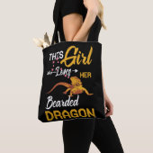 Tote Bag Cette Fille Aime Son Lézard Dragon Lézard (De près)