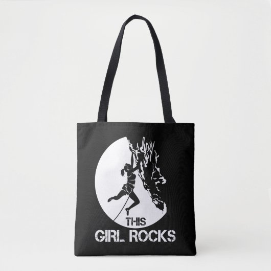 Tote Bag Cette Fille Rocks Escalade Carabiner Grimper (Devant)