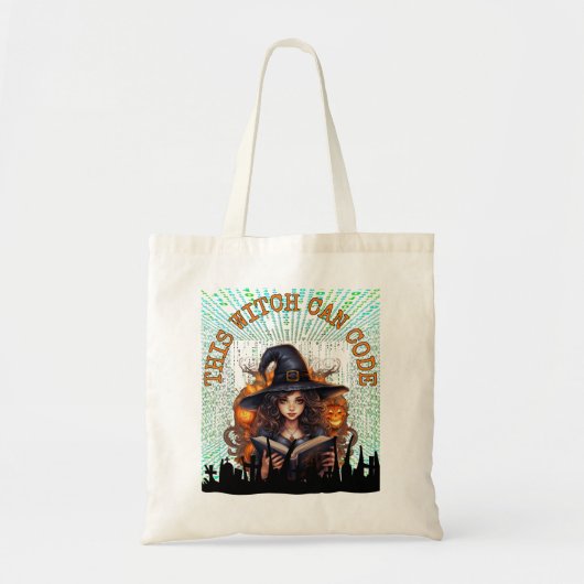 Tote Bag Cette sorcière peut coder (Devant)