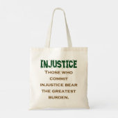 Tote Bag Ceux Qui Commettent L'Injustice - Citation D'Injus (Dos)