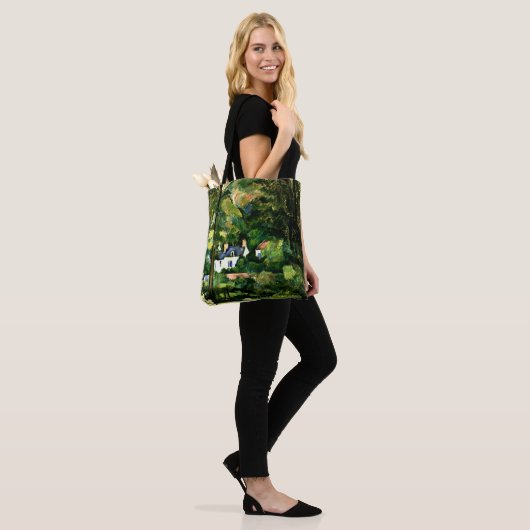 Tote Bag Cezanne - Maisons dans la verdure (Sur le modèle)